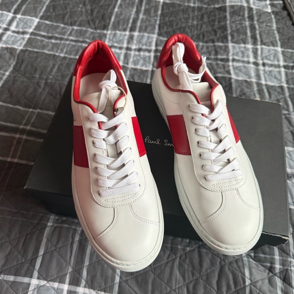 Paul Smith Red and White Sneakers Unisex. Men’s 7. Women’s 10-10.5 NIB Dust Bag - Picture 4 of 9